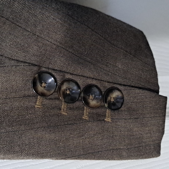 Merona Wool Blend Taupe Brown Lined Blazer 12 - Picture 4 of 8